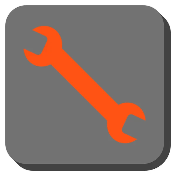 Wrench Rounded Square Vector Icon — Stock Vector