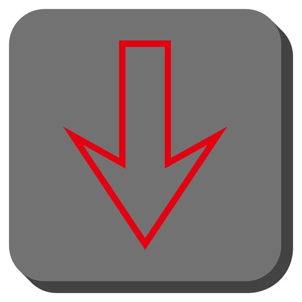 Pijl-omlaag afgeronde vierkante Vector Icon — Stockvector