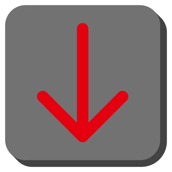 Pijl-omlaag afgeronde vierkante Vector Icon — Stockvector
