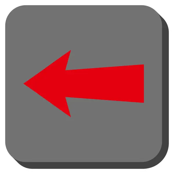 Flecha izquierda redondeada cuadrado Vector icono — Vector de stock