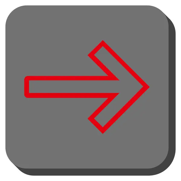 Pfeil rechts abgerundetes quadratisches Vektorsymbol — Stockvektor