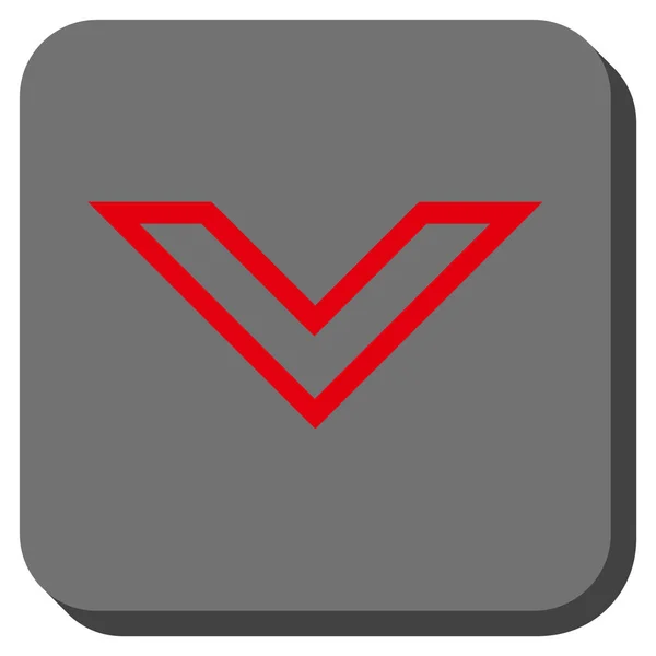 Arrowhead Down Rounded Square Vector Icon - Stok Vektor