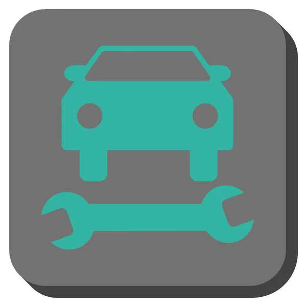 Icône de vecteur carré arrondi de réparation de voiture — Image vectorielle