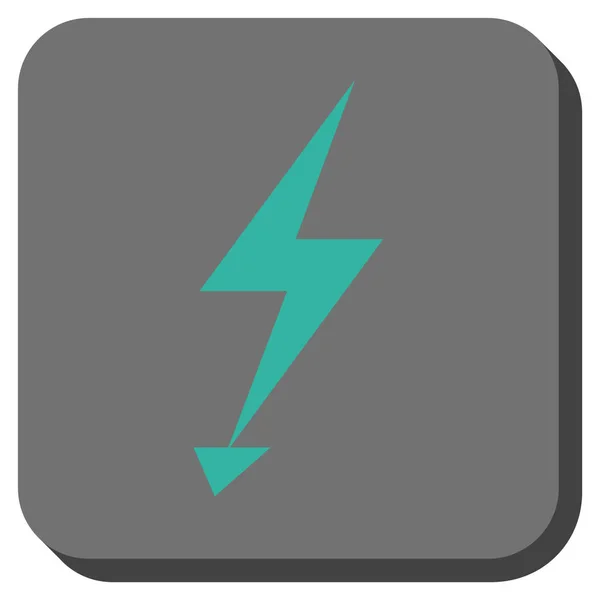 Electric Strike Rounded Square Vector Icon — Stock Vector