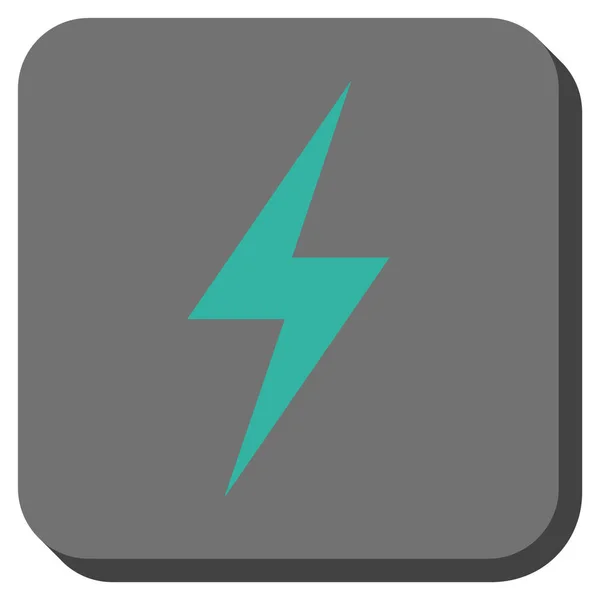 Elektriciteit afgeronde vierkante Vector Icon — Stockvector