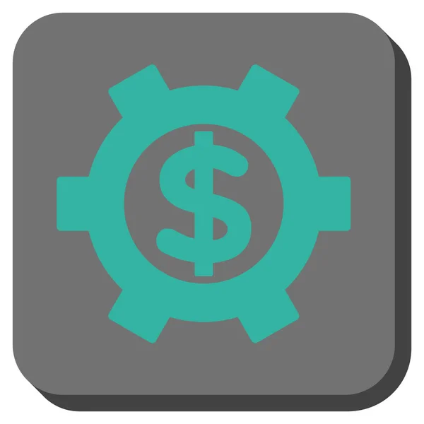 Configurações Financeiras Rounded Square Vector Icon — Vetor de Stock