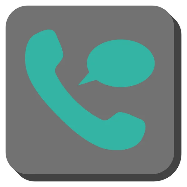 Telefon zprávu zaoblený čtverec vektorové ikony — Stockový vektor