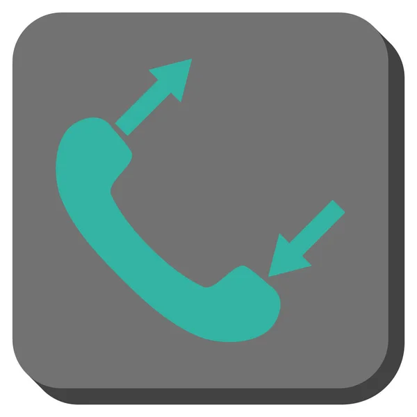 Телефонная векторная икона округлой площади — стоковый вектор