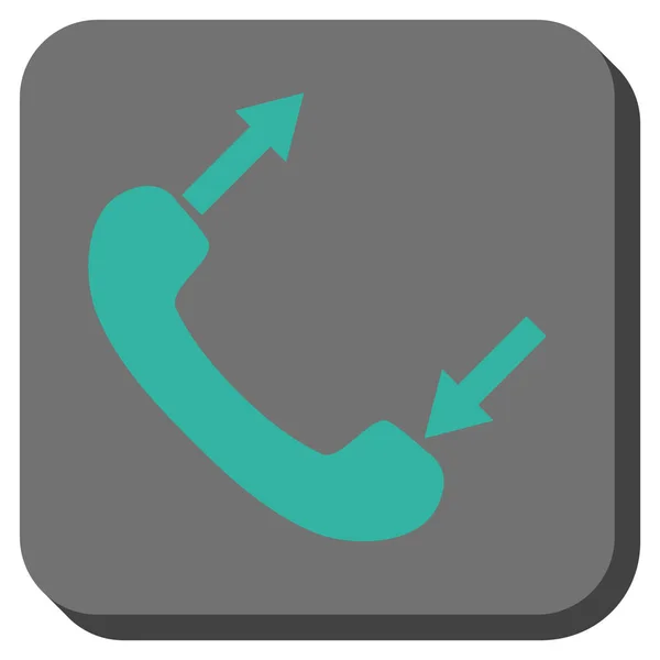 Telefoon praten afgeronde vierkante Vector Icon — Stockvector