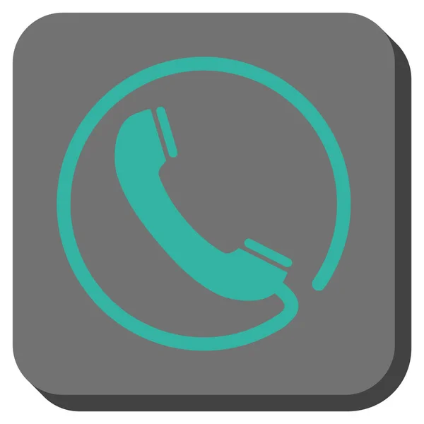 Telefoon afgerond vierkant Vector Icon — Stockvector