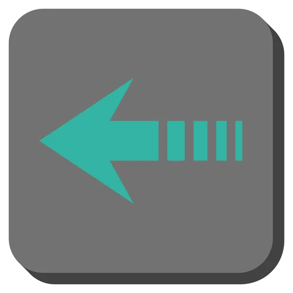 Enviar izquierda redondeado cuadrado Vector icono — Archivo Imágenes Vectoriales