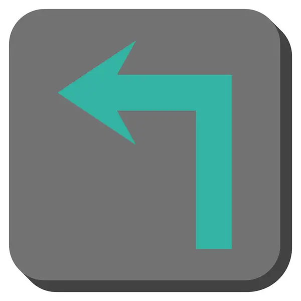 Turn Left afgerond vierkant Vector Icon — Stockvector