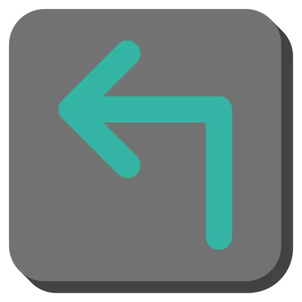 Turn Left afgerond vierkant Vector Icon — Stockvector