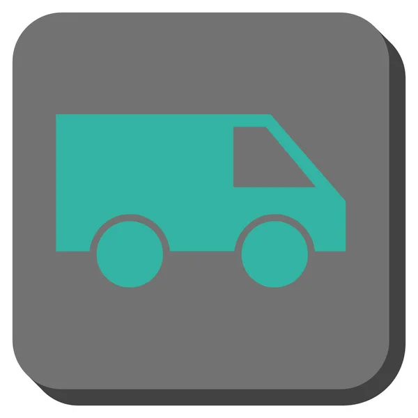 Van Rounded Square Vector Icon — Stock Vector