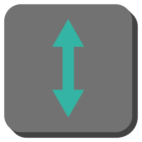 Ícone de vetor quadrado redondo de aleta vertical — Vetor de Stock