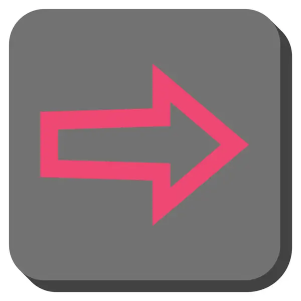 Flecha derecha redondeada cuadrado Vector icono — Vector de stock