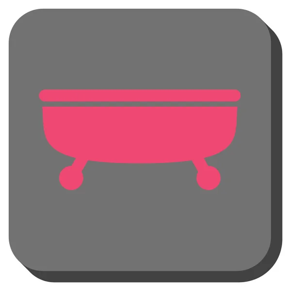 Bathtub Rounded Square Vector Icon — Stock Vector