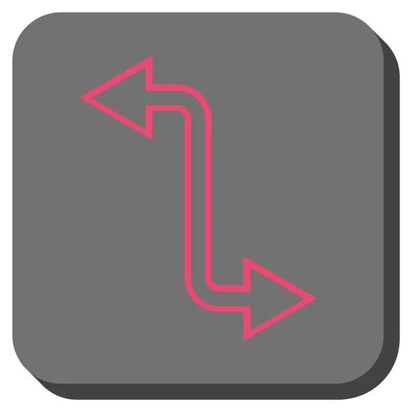 Zakřivené Exchange šipka zaoblený čtvercové vektorové ikony — Stockový vektor