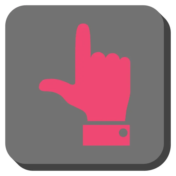 Hand Pointer Up Rounded Square Vector Icon — Stock Vector