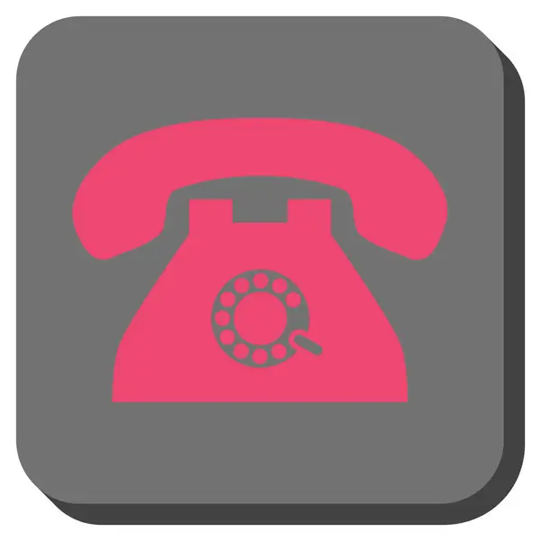 Pulse Phone Rounded Square Vector Icon — Stock Vector