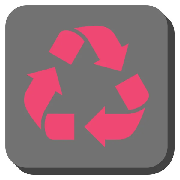 Reciclar cuadrado redondeado Vector icono — Vector de stock