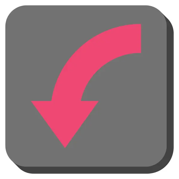Girar hacia abajo redondeado cuadrado Vector icono — Vector de stock