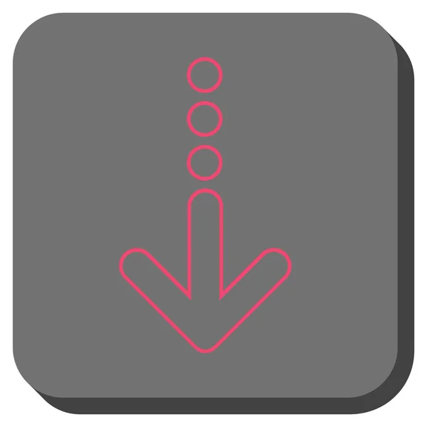 Enviar abajo redondeado cuadrado Vector icono — Archivo Imágenes Vectoriales