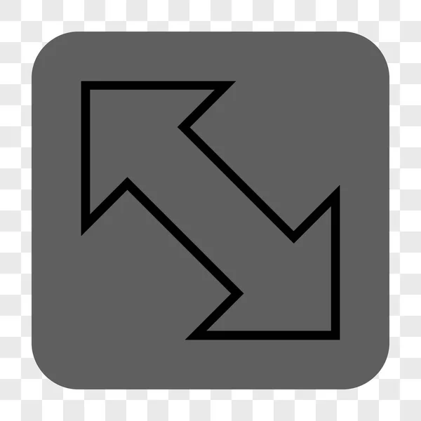 Ανταλλαγή διαγώνιο στρογγυλεμένο τετράγωνο κουμπί — Διανυσματικό Αρχείο