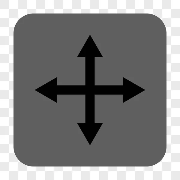 Développer les flèches arrondi bouton carré — Image vectorielle