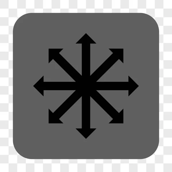 Кнопка Expand Arrows Rounded Square — стоковый вектор