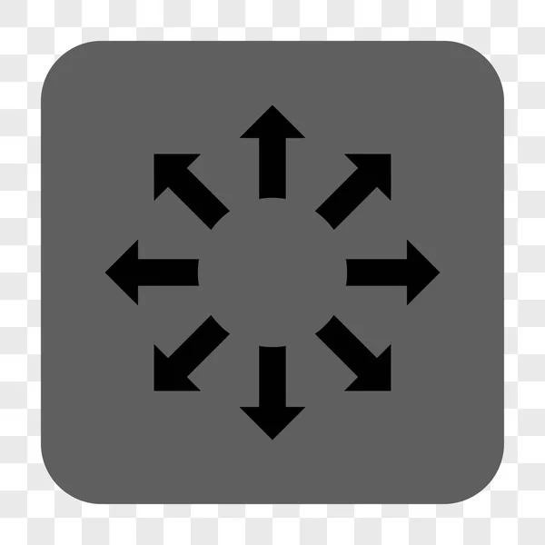 Expandir las flechas redondeadas botón cuadrado — Archivo Imágenes Vectoriales