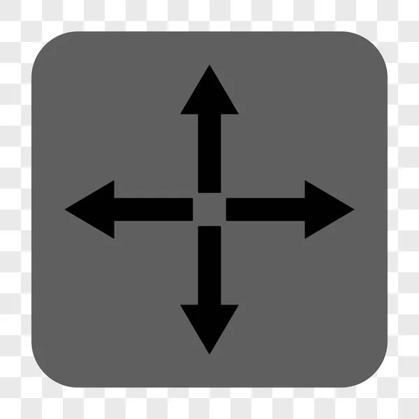 Кнопка Expand Arrows Rounded Square — стоковый вектор