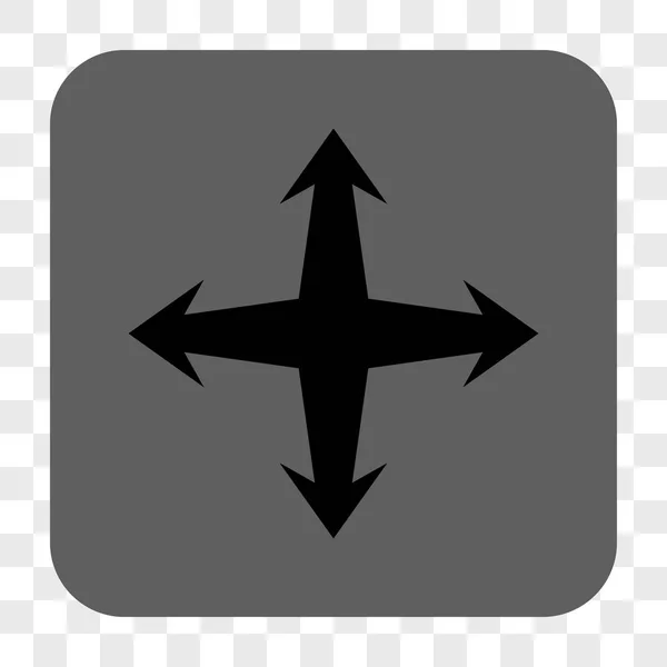 Développer arrondi bouton carré — Image vectorielle
