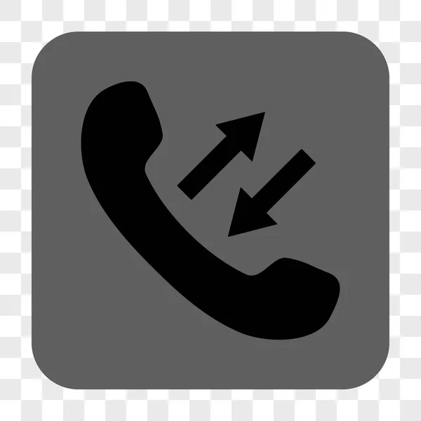Μιλάμε στρογγυλεμένο τετράγωνο κουμπί τηλεφώνου — Διανυσματικό Αρχείο