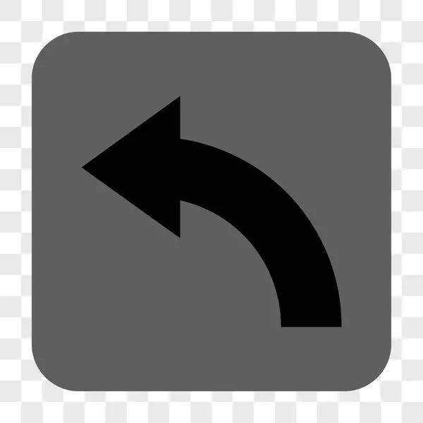 Rotation bouton carré arrondi à gauche — Image vectorielle