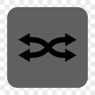 Shuffle okları yatay yuvarlak kare düğme