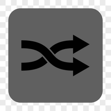 Shuffle oklar sağ yuvarlak kare düğme