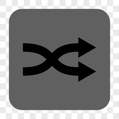 Shuffle oklar sağ yuvarlak kare düğme