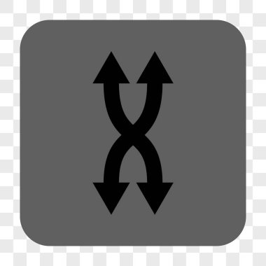 Shuffle okları dikey yuvarlak kare düğme