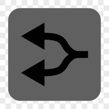 Split oklar sola yuvarlak kare düğme