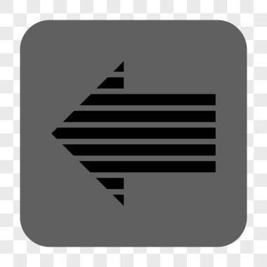 Şerit ok sol yuvarlak kare düğme