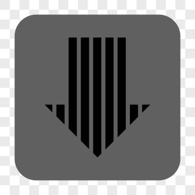 Yuvarlatılmış Kare düğme aşağı çizgili ok