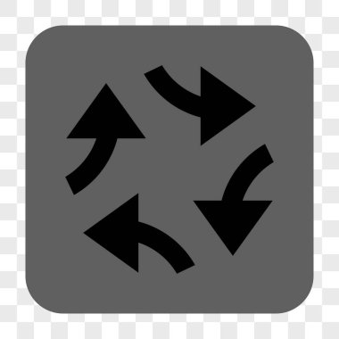 Girdap okları yuvarlak kare düğme