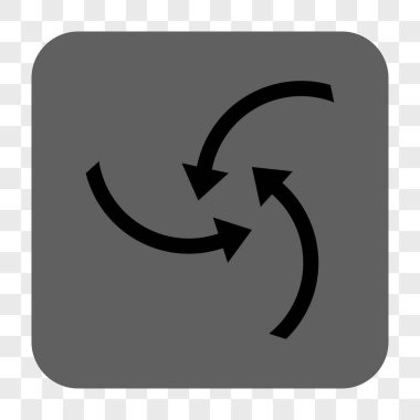 Girdap okları yuvarlak kare düğme