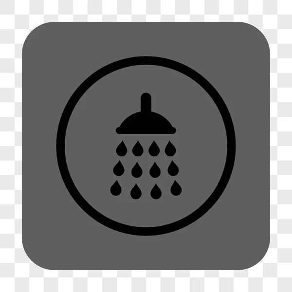Prysznic zaokrąglony kwadrat przycisk — Wektor stockowy