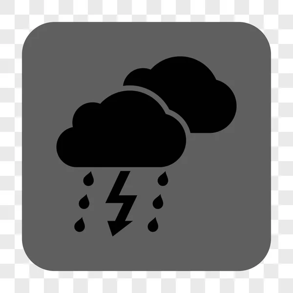 Thunderstorm Clouds Rounded Square Button