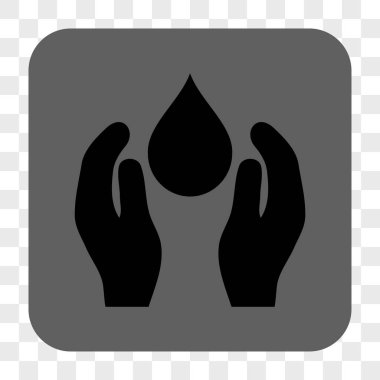 Su bakımı yuvarlak kare düğme