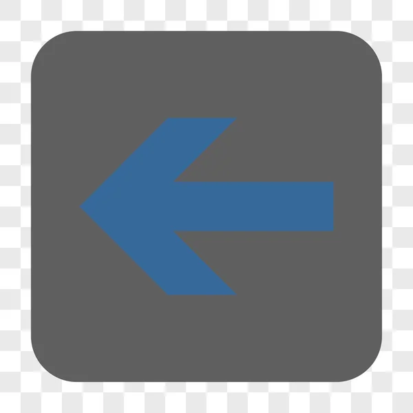 左矢印の丸い四角ボタン — ストックベクタ