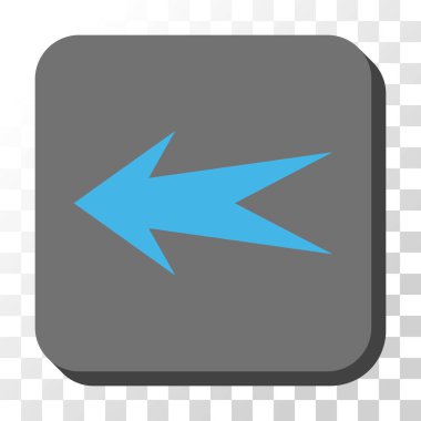 Ok sol düğme kare vektör yuvarlak