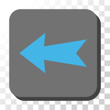 Ok sol düğme kare vektör yuvarlak